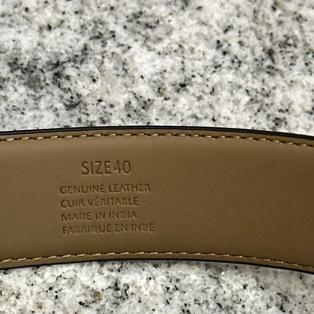 ROBERT GRAHAM Signature Ripaso‎ Rich Black Leather Belt Size 40 Men's Gun Metal